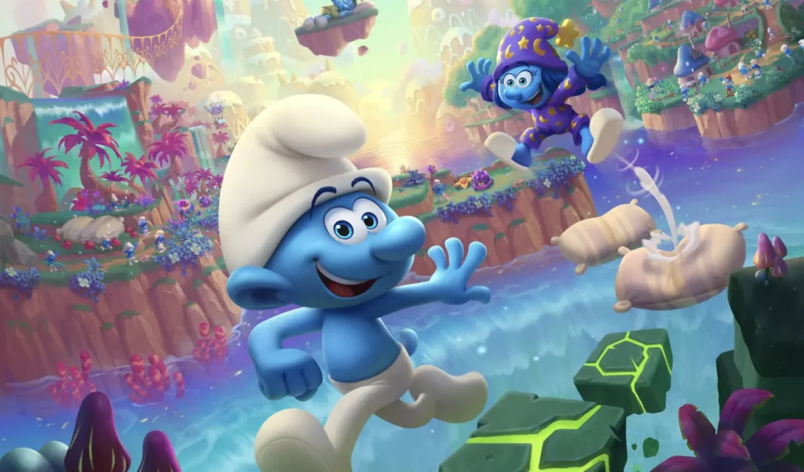 Descubra mundos mágicos nos sonhos dos Smurfs! Aventura em plataforma 3D para PS5 e PS4 pela Microids.